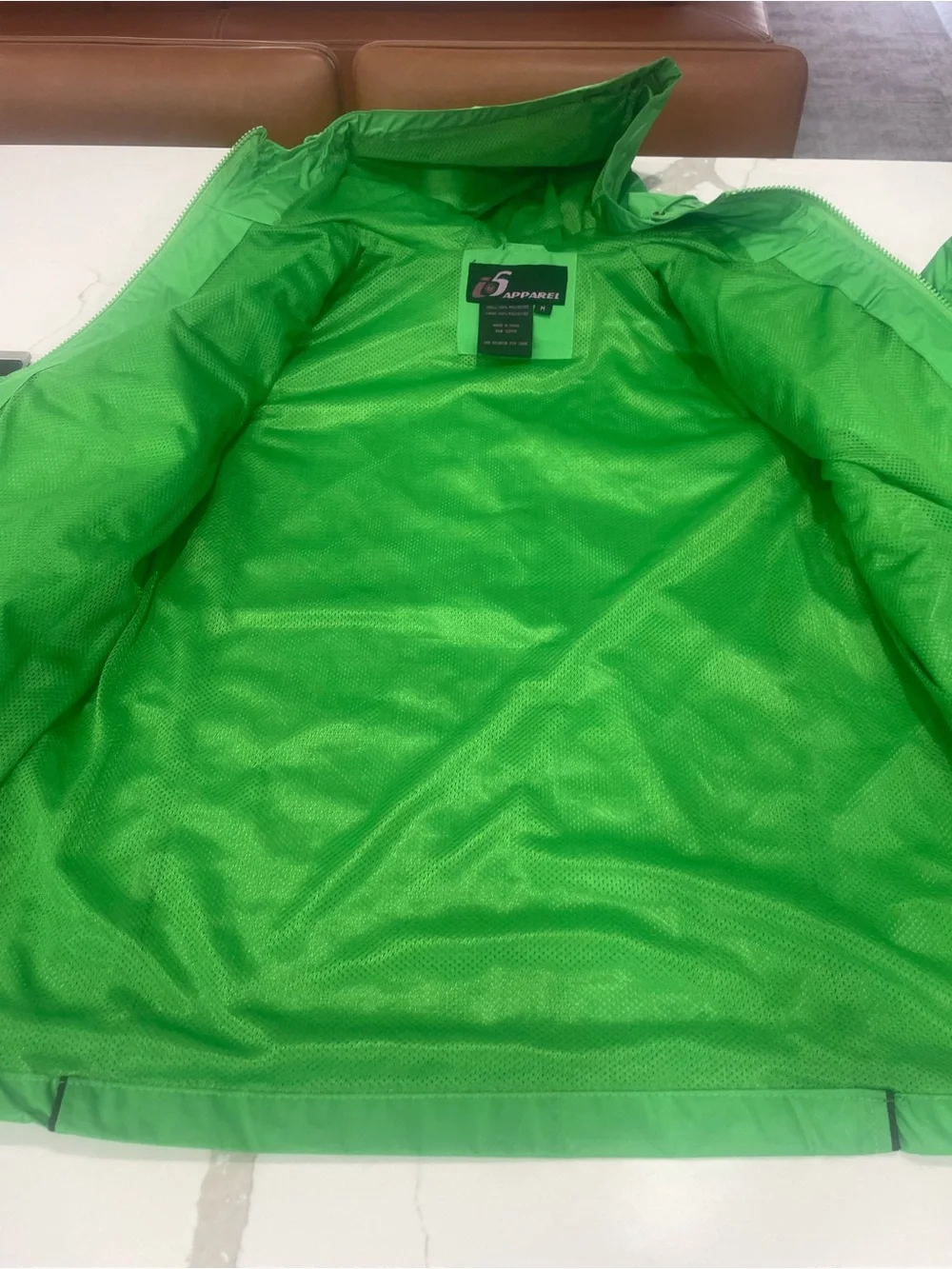 Green Hooded Windbreaker Jacket